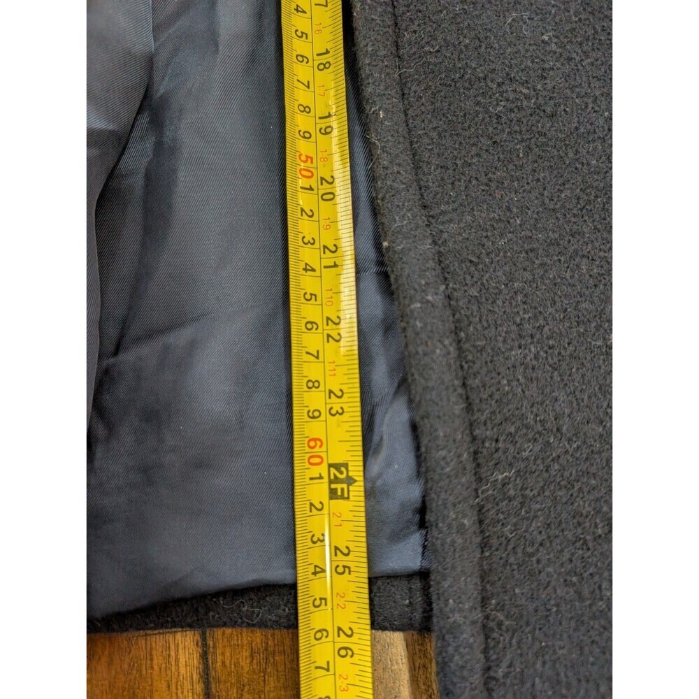Sandro 4 Button Wool Blend Pea Coat W/ Varsity Cuffs Women's Size 38 Bulgarian - Picture 8 of 13